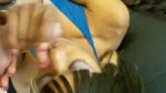 2 amateur teens in a double blowjob action
