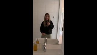 Sophietsxo nude xxx leaked trans big dick mirror masturbation clip