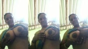 Huge Boobs Tamil Aunty Teasing On Selfie Clip