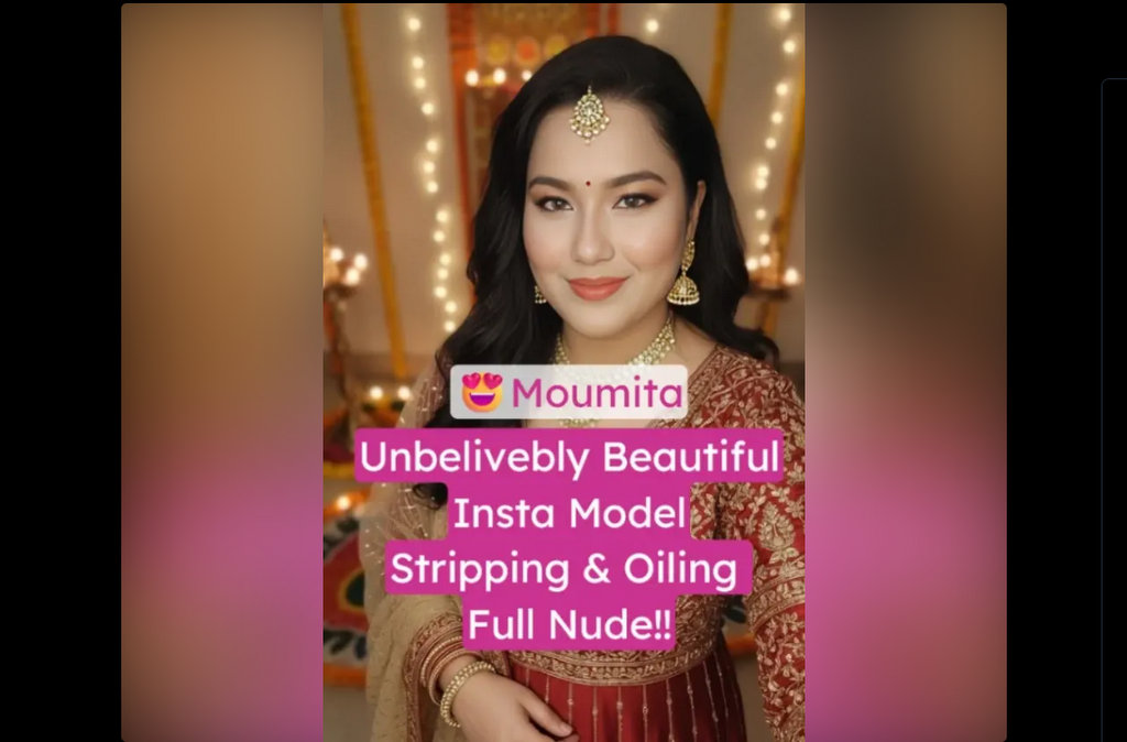 Insta Model Moumita Saha Naked Oiling Her boobs & pussy