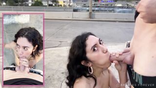 Artemis Carmona Naked In Public Tits Flashing, Street Blowjob & Shopping With Cum On Face
